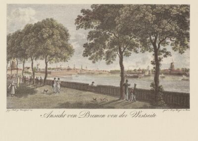 Ansicht von Bremen von der Weserseite